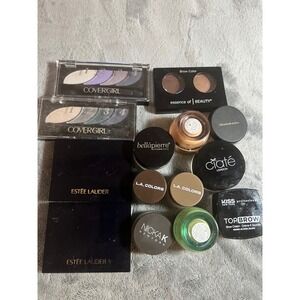 Mixed Brand Eyeshadow Lot CoverGirl,‎ Estée Lauder, LA Colors Ciate, Bellápierre